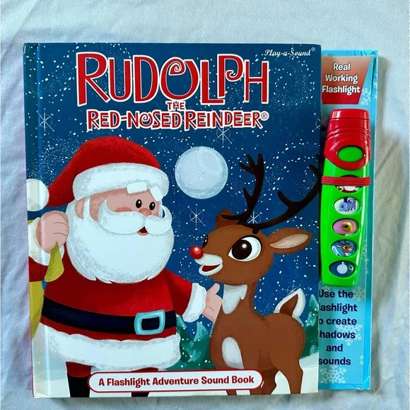 Rudolph the Red-Nosed Reindeer Flashlight Adventure Sound Book – Play-a-Sound - Picture 1 of 7